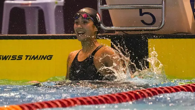 Ekspresi Perenang Indonesia I Gede Siman Sudartawa dan Masniari Wolf Raih Medali Emas SEA Games 2023