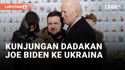VIDEO: Presiden Joe Biden Mendadak ke Ukraina Temui Volodymyr Zelenskyy, Ada Apa?