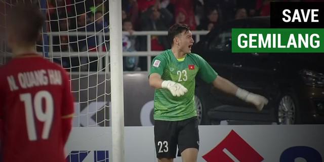VIDEO: Save Gemilang Kiper Vietnam Halau Tembakan Pemain Malaysia