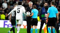 Pelatih Real Madrid, Carlo Ancelotti, berhasil membawa timnya meraih kemenangan 5-1 atas Celtic pada laga terakhir Grup F Liga Champions di Santiago Bernabeu, Kamis (3/11/2022) dini hari WIB.&nbsp;(AP Photo/Manu Fernandez)