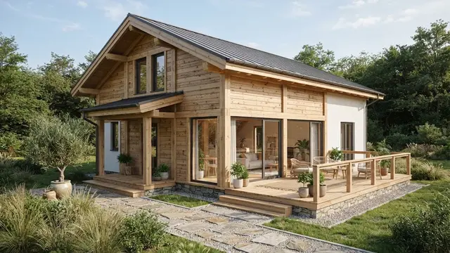 Rumah Kayu Minimalis yang Estetik