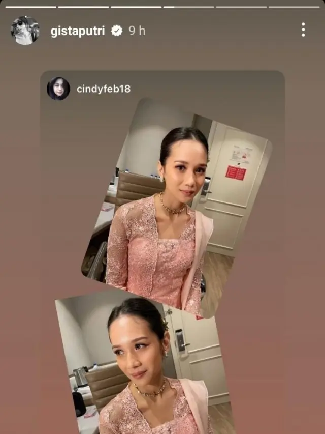 Gista Putri di nikahan Kaesang Pangarep (Instagram/@wishnutama/@gistaputri)