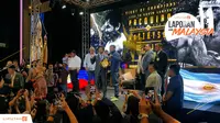 Manny Pacquiao dalam acara jumpa pers jelang duel melawan Lucas Matthysse di Kuala Lumpur, Malaysia.  (Marco/Liputan6.com)