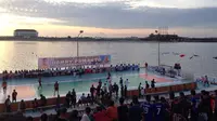 Futsal unik di Makassar. (Bola.com/Abdi Satria)