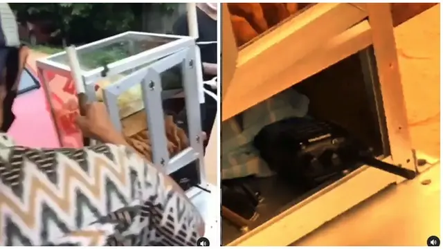 6 Potret Pedagang Bawa HT Ini Bikin Pembeli Bertanya-tanya, Bak Jadi Intel