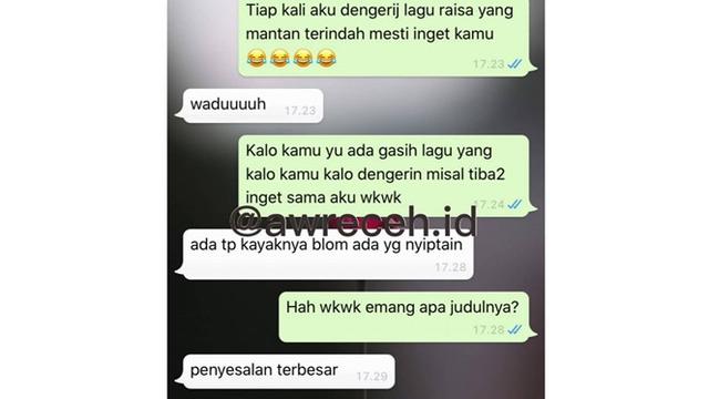 6 Chat Nyesel Ninggalin Mantan Ini Bikin Baper