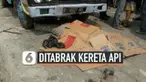 Tengah asyik bermain HP saat menyeberang rel, seorang karyawan Tewas disambar KRL, di perlintasan kereta api tanpa palang. Sang karyawan terpental dan menghantam truk yang tengah parkir.