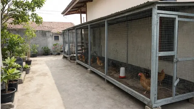 Desain Kandang Ayam di Pekarangan Sempit yang Tidak Bau dan Tetap Rapi (AI Generated)