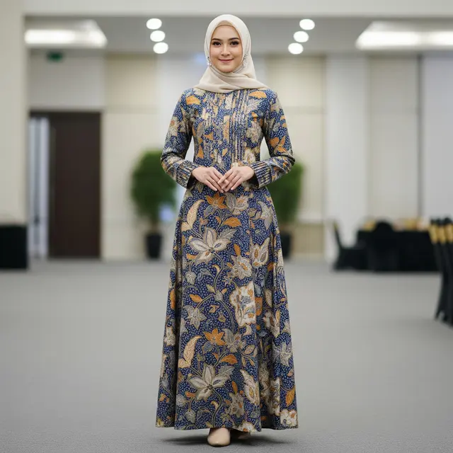 9 Model Gamis Batik Formal Terbaru, Tampil Modern di Berbagai Acara