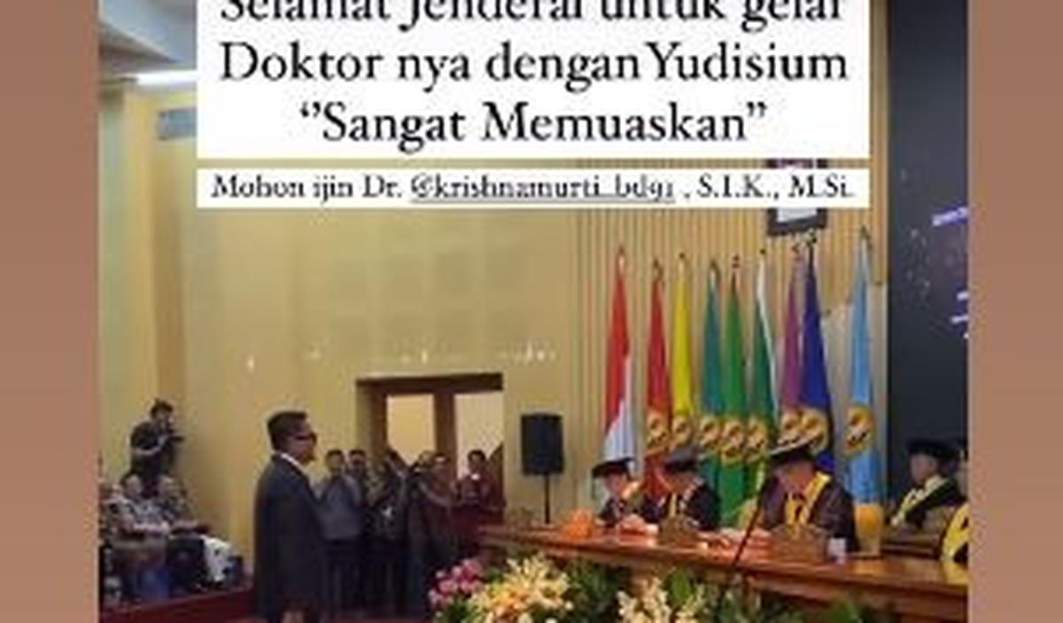 Dalam sejumlah unggahan, terungkap pula jika sang jenderal dapat lulus dengan predikat 'sangat memuaskan'.&nbsp;<br>