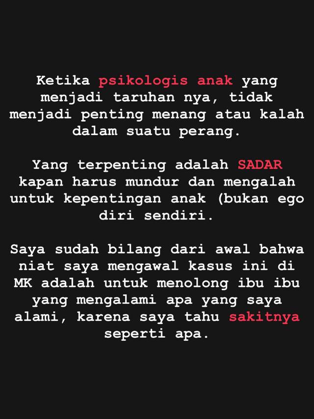 Unggahan Tsania Marwa. (Foto: Dok. Instagram @tsaniamarwa54)