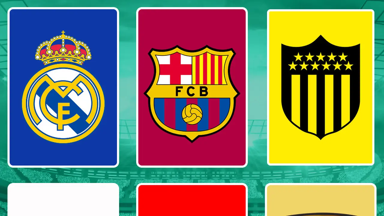 Ilustrasi - Logo Real Madrid, Barcelona, Atletico Penarol, Celtic, Rangers, Al Ahly