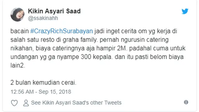 Bikin Ngakak, Tagar #CrazyRichSurabayan Jadi Pelesetan dari Film Crazy Rich Asian