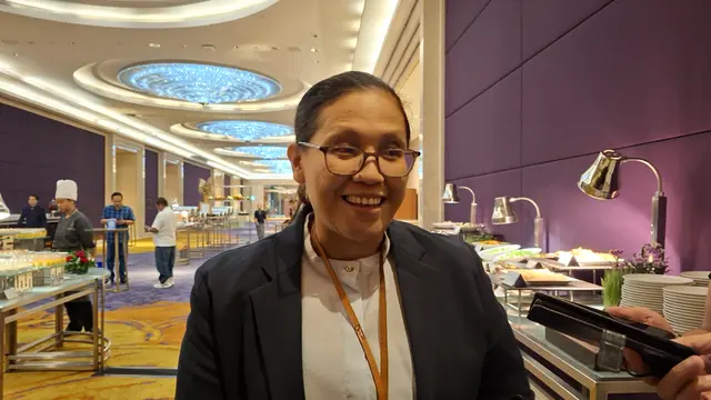 Vice President Corporate Communication PT Kereta Api Indonesia (KAI) Anne Purba usai Peluncuran Space by KAI, di Hotel Raffless Jakarta, Rabu (10/6/2026). (Liputan6.com/Arief)