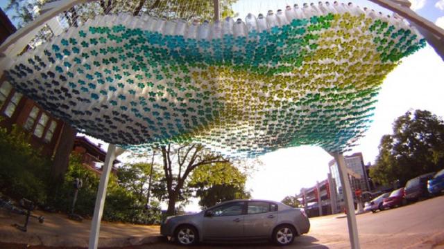  Kanopi  di Perempatan Jalan Gantikan Pohon Peneduh 