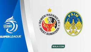 Ilustrasi Semen Padang vs PSIM Yogyakarta di BRI Super League. (Bola.com/Wiwig Prayugi)