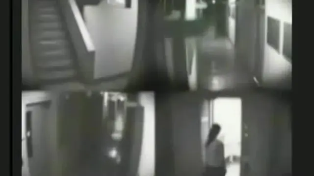 Mengejutkan, ada penampakan seorang wanita menembus dinding seperti tertangkap dalam rekaman CCTV.