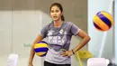 Dian Wijayanti telah meraih juara Proliga 2015 bersama Jakarta Elektrik PLN. (Bola.com/Nicklas Hanoatubun)