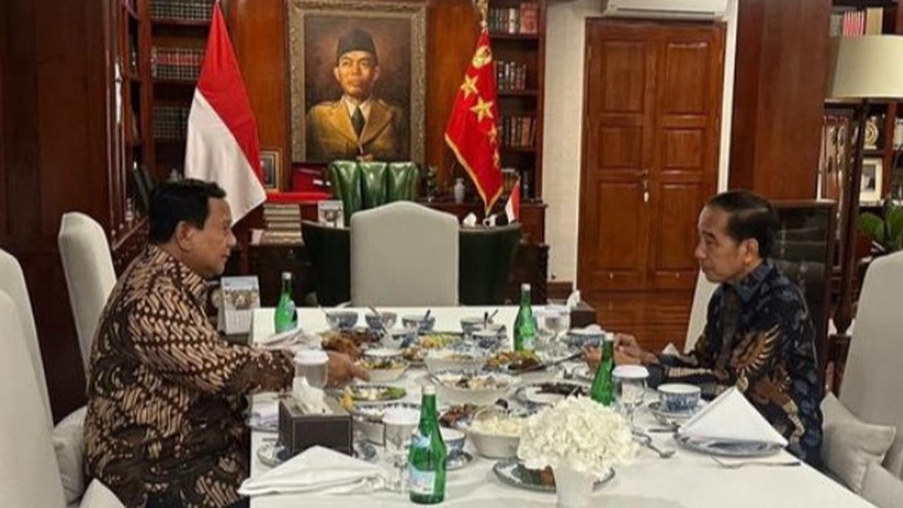 Suasana Jamuan Makan Prabowo dan Jokowi di Kertanegara