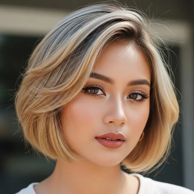 Model Rambut Pendek Cat Pirang untuk Kulit Sawo Matang