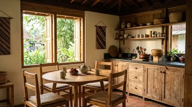 7 Desain Rumah Sederhana di Kampung dengan Dapur Menyatu Ruang Makan, Estetik dan Nyaman
