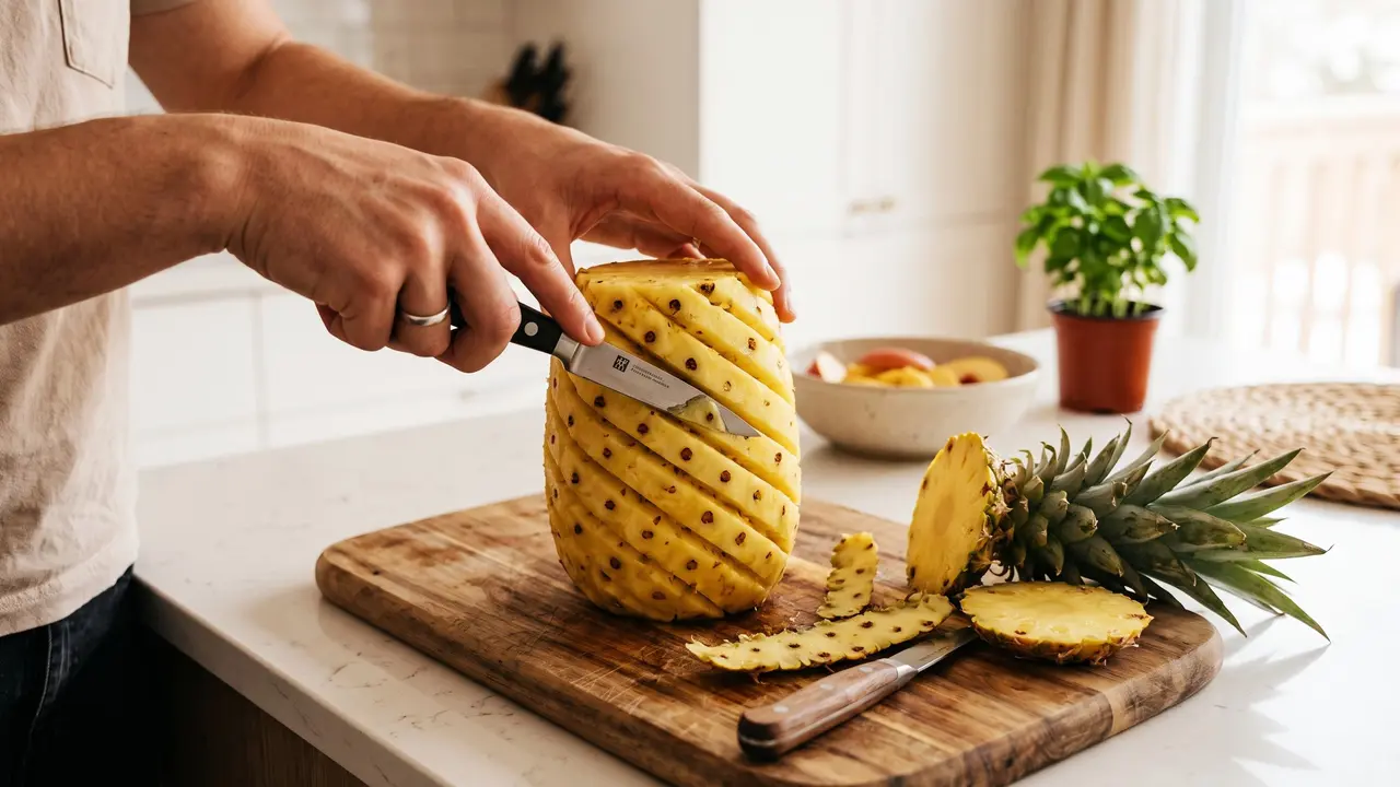 Cara Mengupas Nanas Bebas Sampah