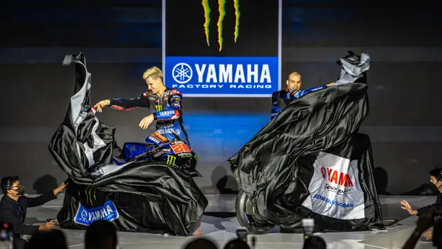 Foto: Quartararo dan Morbidelli Perkenalkan Livery Baru Monster Energy Yamaha di Jakarta