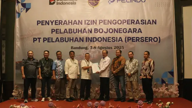 PT Pelindo Regional 2 Banten secara resmi menerima izin pengoperasian Pelabuhan Bojonegara di Kabupaten Serang, Provinsi Banten, pada 7 Agustus 2025. Dok Pelindo