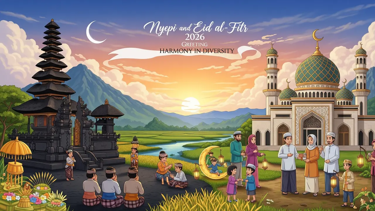 Ucapan Nyepi dan Idul Fitri 2026