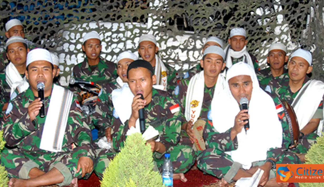 Citizen6, Lebanon: Rangkaian kegiatan diawali dengan pembacaan ayat-ayat suci Alquran yang dibawakan oleh Praka Muhamad Royani dengan saritilawah, Serda Kowad Anggi. (Pengirim: Badarudin Bakri).