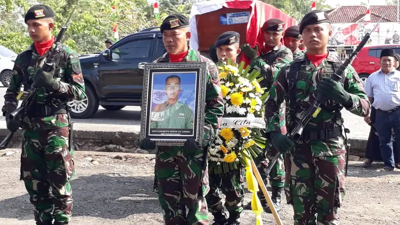 Anggota TNI Asal Sumsel yang Gugur di Papua Dimakamkan di Prabumulih