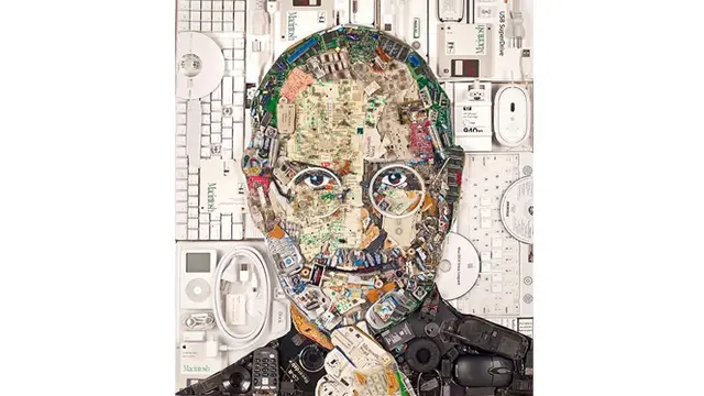 Kreatifnya Potret Steve Jobs yang Terbuat dari Limbah Elektronik