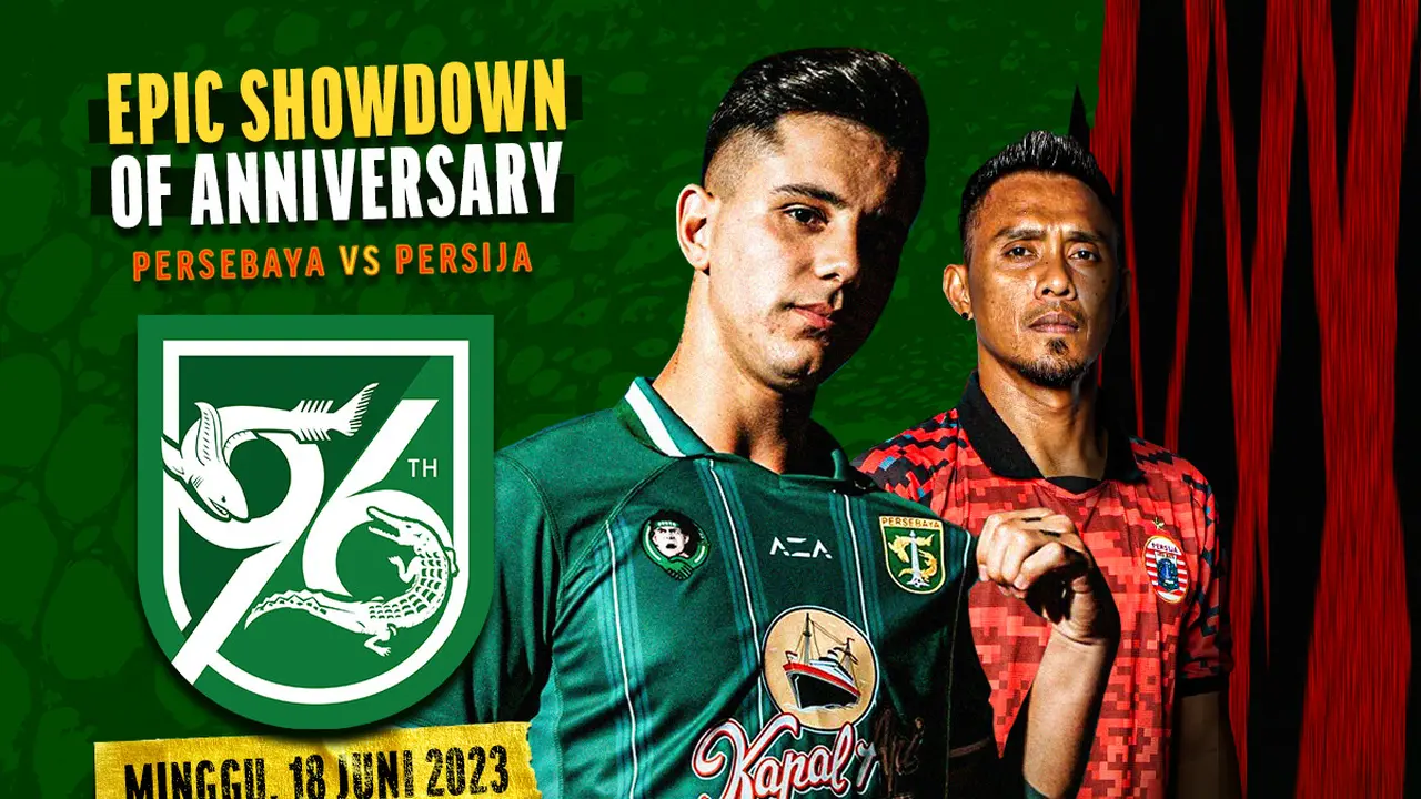 Link Live Streaming Persebaya Surabaya Vs Persija Jakarta di Vidio, 18 Juni 2023