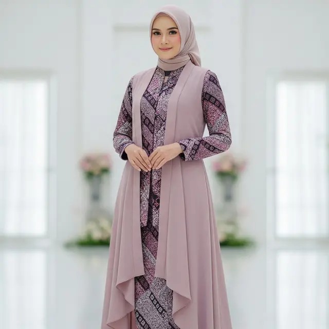 Cara Memilih Gamis Kombinasi Rompi untuk Berbagai Postur Tubuh dan Acara