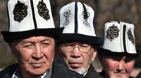 Kalpak, topi khas Kyrgyzstan diakui sebagai warisan tak benda UNESCO. (AFP)