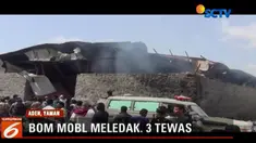 Akibat ledakan sedikitnya tiga orang tewas, 5 orang juga luka-luka termasuk dua anak-anak.