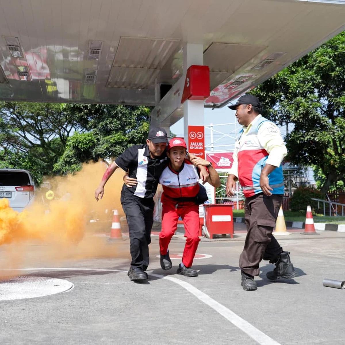 Simulasi Penanggulangan Keadaan Darurat di SPBU