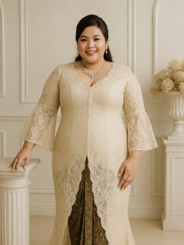 Model Kebaya Simpel Modern Tapi Mewah untuk Orang Gemuk