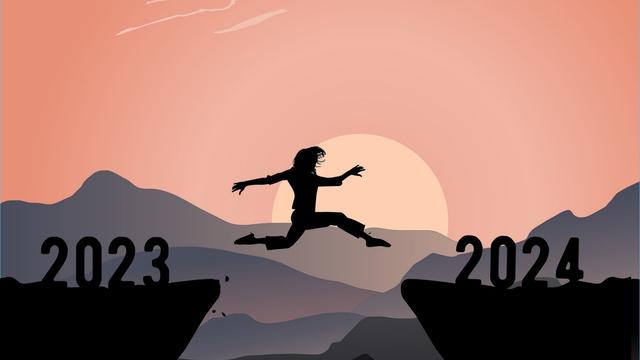 Ilustrasi selamat tinggal 2023