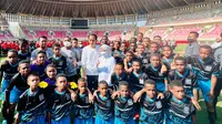 Presiden Joko Widodo alias Jokowi meresmikan Papua Football Academy di Stadion Lukas Enembe, Kabupaten Jayapura, Rabu (31/8/2022). (Setkab).