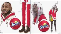 Logo minuman bersoda jadi karakter anime (Sumber: Instagram/sillvi_illustrations)