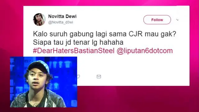 Pada acara Dear Haters, Bastian Steel ungkapkan hubungannya dengan Chelsea Islan. Tak hanya itu, Bastian juga blak-blakan tentang masalah haters
