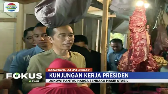 Jokowi Pantau Harga Sembako di Pasar Cihaurgeulis Bandung