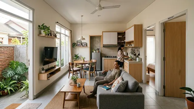 9 Desain Rumah 3 Kamar dengan Ruang Keluarga Menyatu, Bikin Hunian Terasa Lega