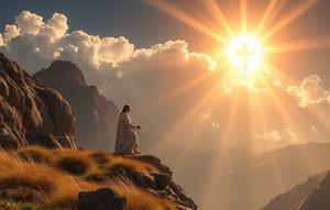 Ilustrasi Kenaikan Yesus Kristus. ©Ilustrasi QwenAI