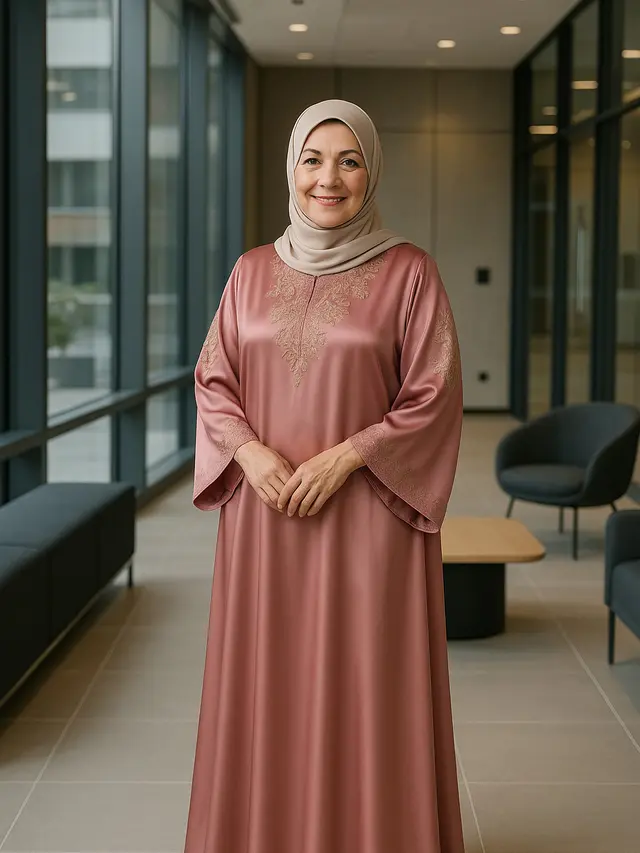 Kaftan Abaya Terbaru Agar Ibu-ibu 50 Tahun Tampil Jauh Lebih Muda
