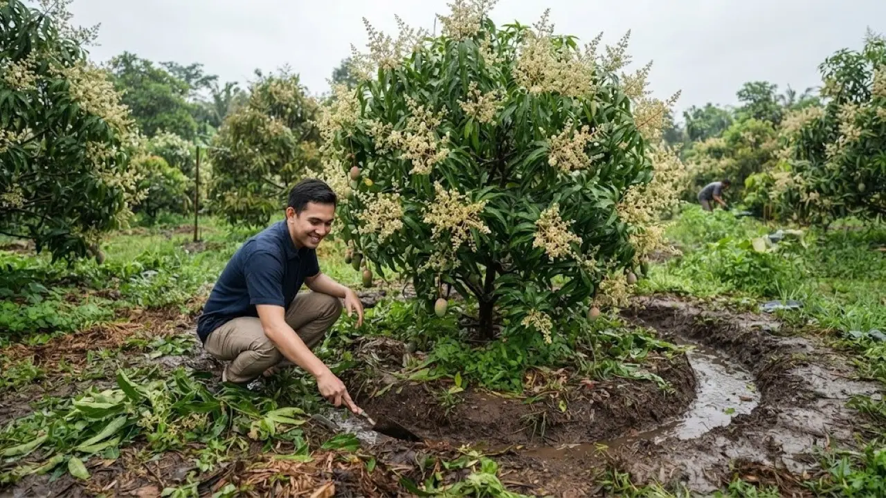 Membuat Tanaman Buah Tetap Berbunga saat Musim Hujan