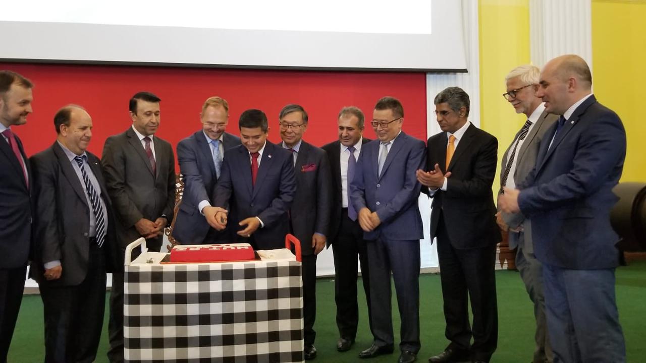 Perayaan HUT Kemerdekaan RI digelar di Gedung Kyiv State Administration Column Hall ini merupakan yang pertama kali digelar KBRI Kyiv. (Istimewa)