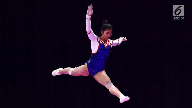 Pesenam Putri Indonesia di Babak Final Senam Artistik