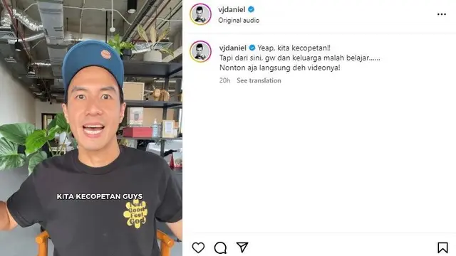 Unggahan Daniel Marnanta. (Instagram.com/@vjdaniel)